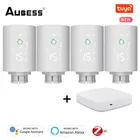 Привод радиатора ZigBee Wifi Smart TRV, термостатический клапан радиатора, контроль температуры, голосовое управление, Google Home