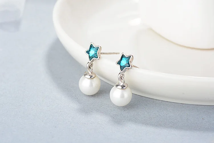 Женские серьги Kindey новая звезда серебряного цвета рождественский подарок