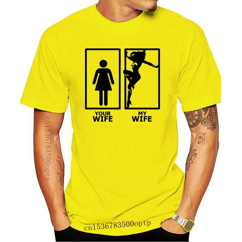 Новая популярная футболка с надписью Ваша жена и моя прекрасная Мужская женские