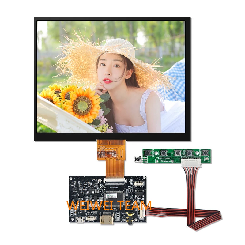 Whole Kit Wisecoco 8 дюймов HJ080IA-01E 1024*768 ips ЖК-дисплей для Raspberry Pi 3 HDMI LVDS привод плата динамик Выход наушники интерфейс - Цвет: Whole Kit