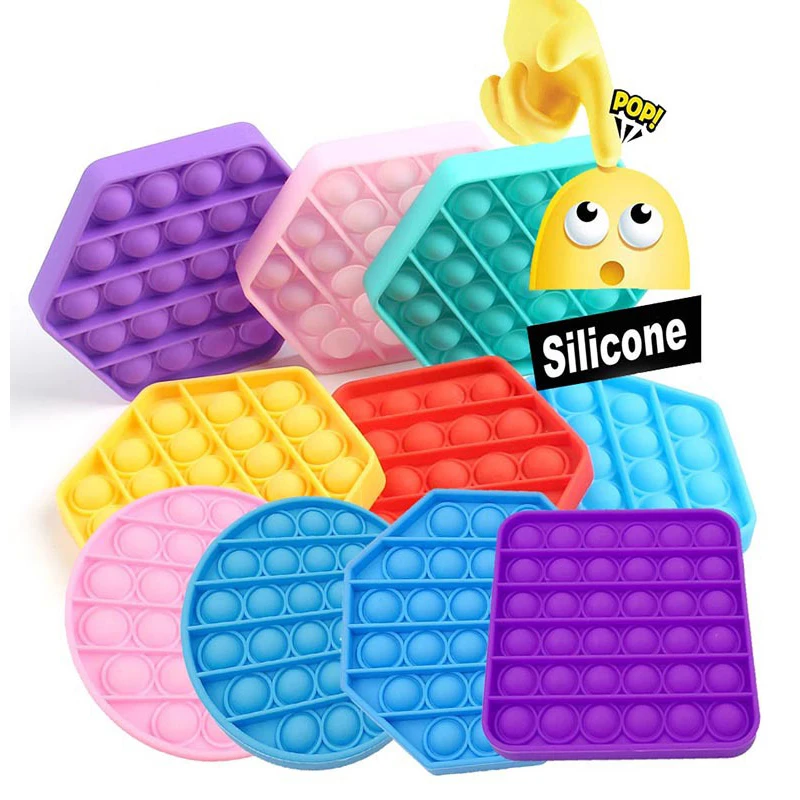 

Push Bubble Fidget Antistress Toys Kids Fidget Sensory Pop It Autism Special Needs Stress Reliever Simple Dimple Board Games