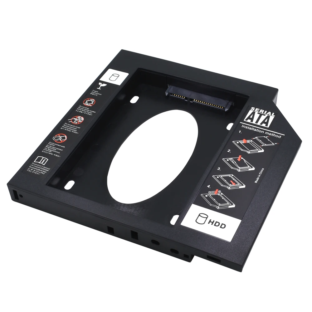 TISHRIC пластиковый 9 5 12 7 мм HDD Caddy SATA 3 0 Optibay 2 дюйма корпус жесткого диска SSD чехол для
