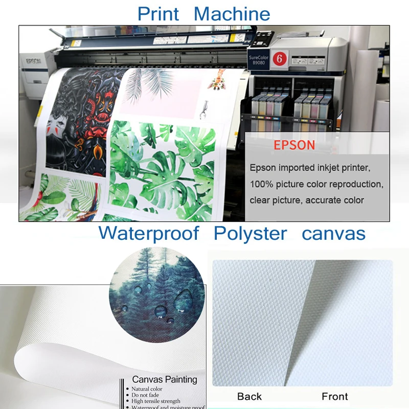 Картина на холсте Черно белая для гостиной Тигр носорог Жираф плакат со львом