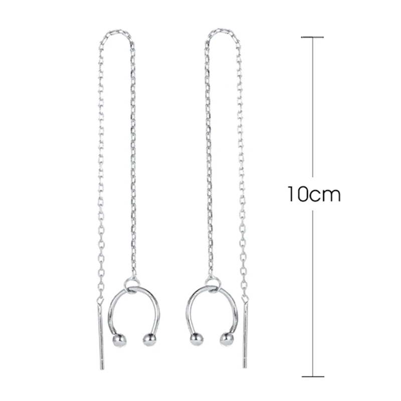 Корейская Мода Длинный Простой кисточкой уха проволоки длинный сладкий