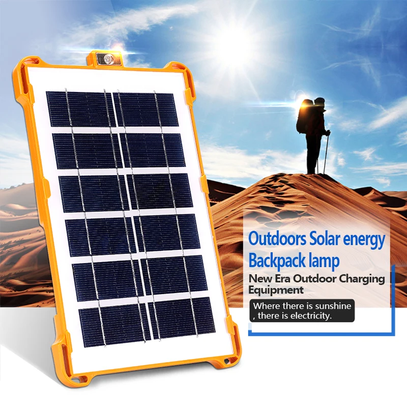 Портативный светодиодный фонарь на солнечной батарее уличная лампа для