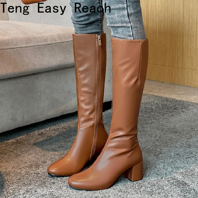 

2021 Autumn And Winter New Knight Boots Women's High Boots High Boots Fashion For Women Winter Boots Black beige brown Boots