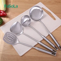 fasola high quality stainless steel spatula shovel soup spoon strainer filter scoop cookware cooking tool set kitchen utensils