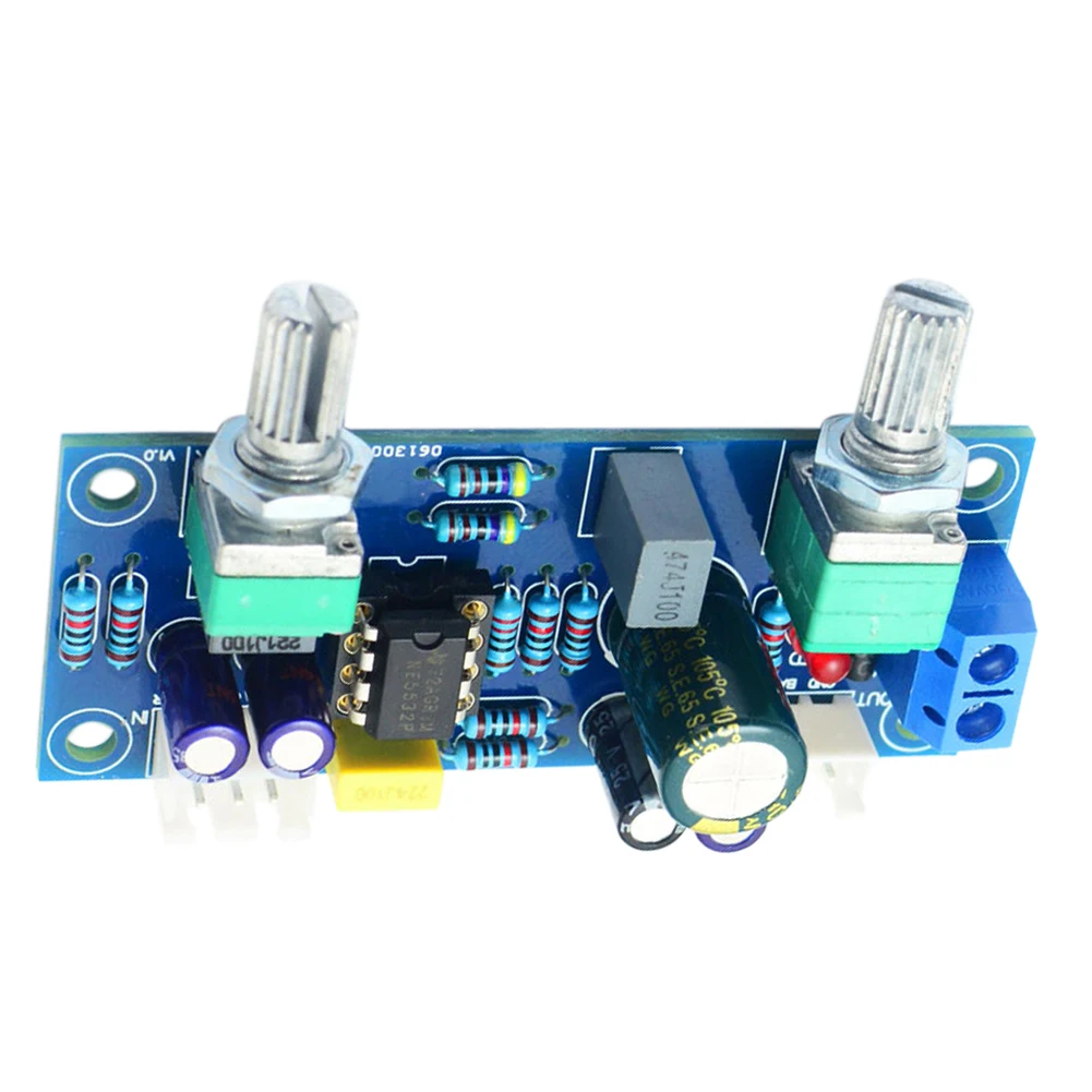 

DIY DC 12-25V PCB Low Pass NE5532 Audio Bass Preamp Subwoofer Accessories Single Power HIFI Filter Amplifier Board