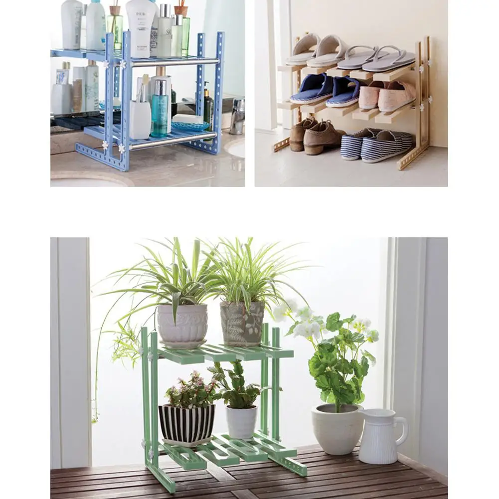 

AsyPets 2 Layers Storage Rack Adjustable Kitchen Cupboard Shelf Organiser Cabinet Holder