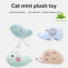 Зубов и кошачьи игрушки когти с накатанной головкой укус кошачья мята для кошек Забавный интерактивный плюшевый Кот игрушка питомец котенок Жевательная Плюшевый игровой комплекс для кошек Игрушка