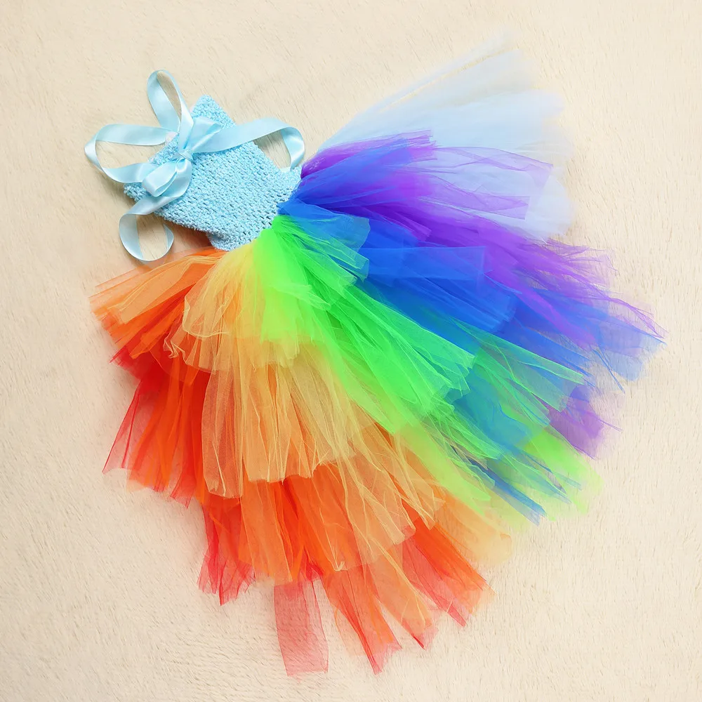 

Little Kids Pony Unicorn Dress Children Birthday Party Tutu Dress with Long Tail for Girl Christmas Dress Kids Halloween Costume