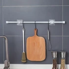 Самоклеящаяся прозрачная вешалка для занавесок, держатель для полотенец в ванную комнату, с крючком, рельсовый зажим