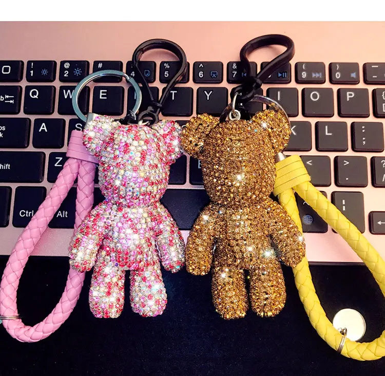 2019 новая ручная работа сделай сам ремесло стразы мультфильм Bomgom медведь брелок