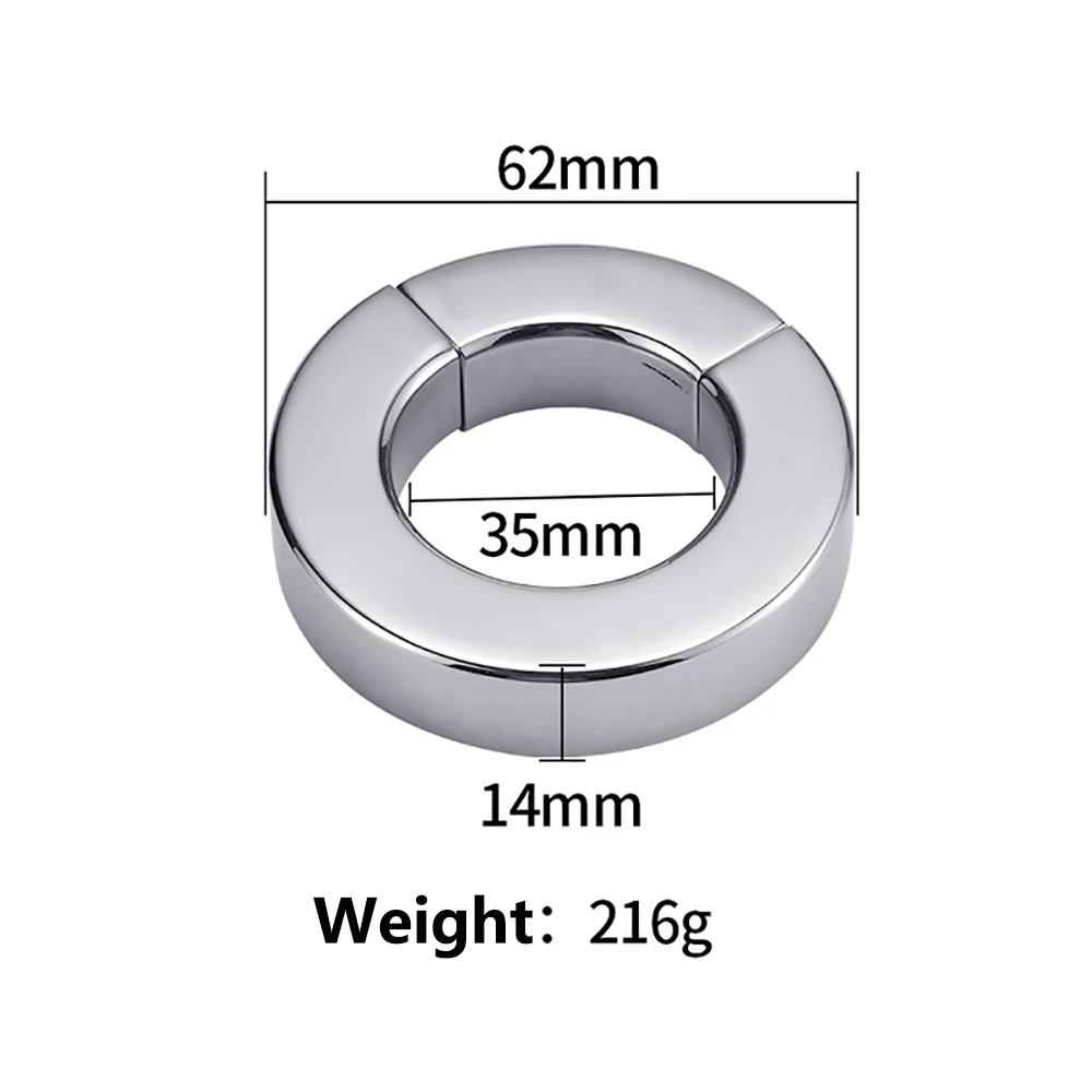 Магнитный замок из нержавеющей стали Растяжитель яиц кольцо на член для мошонки