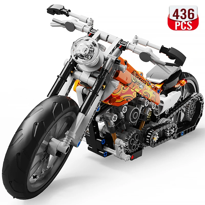 

Technical Car Series Building Blocks Simulation Motorcycle Locomotive Model Set Bricks Education Assembly Toys For Children Gift