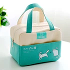 Новая модная утолщенная мультяшная Холщовая Сумка для ланча с термоизоляцией, детская дорожная Повседневная Термосумка для пикника, Ланч-бокс