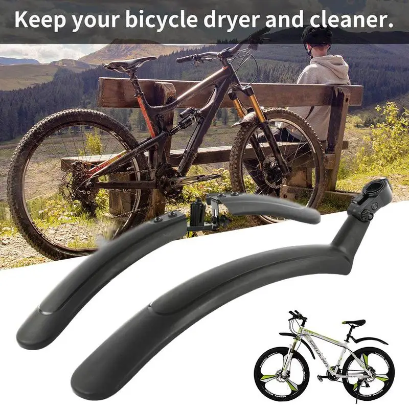 

1 Set 35mm Tube Bicycle Riding Mountain Bike Mudguard Mountain 26 Inch Plastic Release Bike 20 Universal Quick Rain Shield N5T2