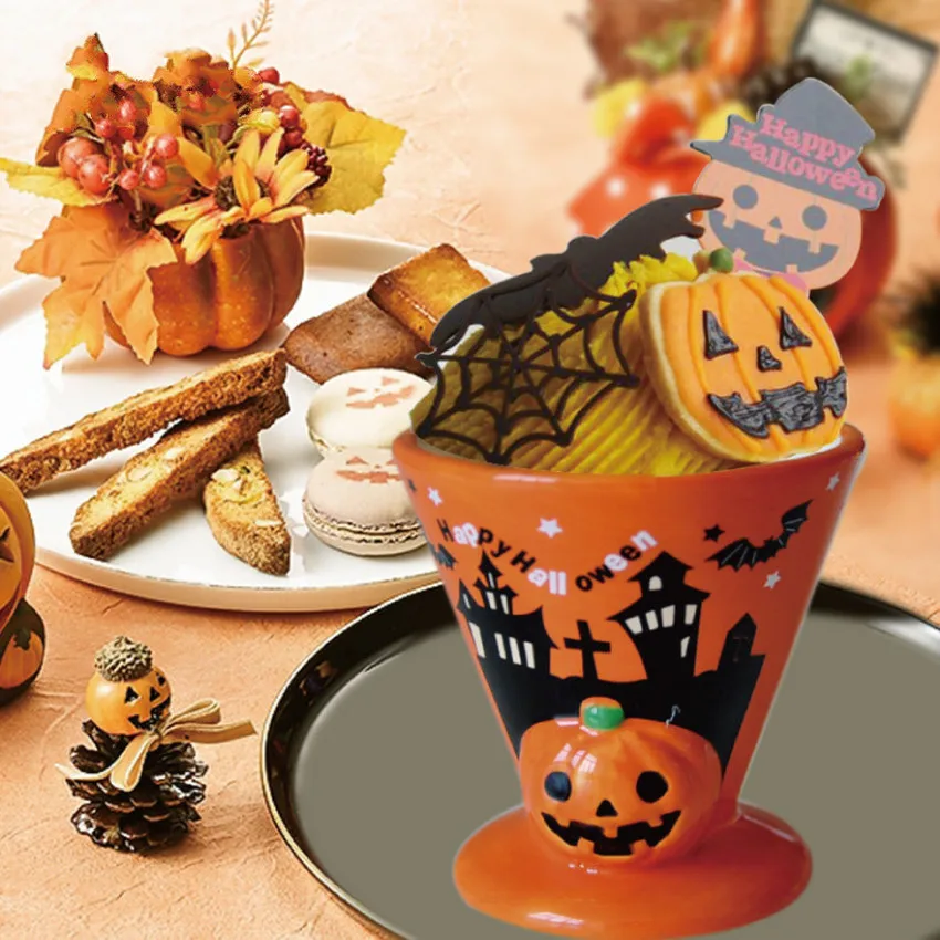 2 шт Хэллоуин Тыква призрак Новые Креативные искусственные торт десерт чаша