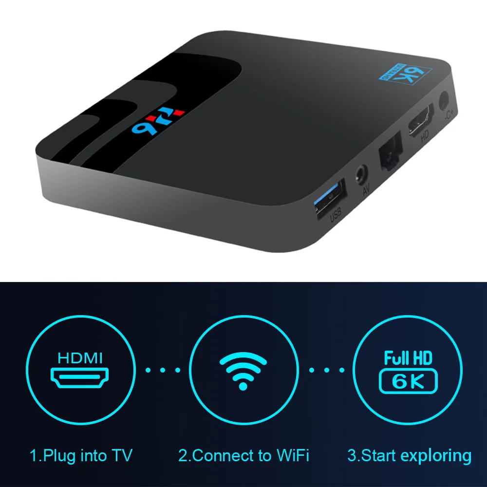 

Android TV Box 10.0 6K Ultra HD H616 Smart TV Box 3D Video Media Player HDR WiFi Bluetooth Set Top Box Support HDMI Ethernet