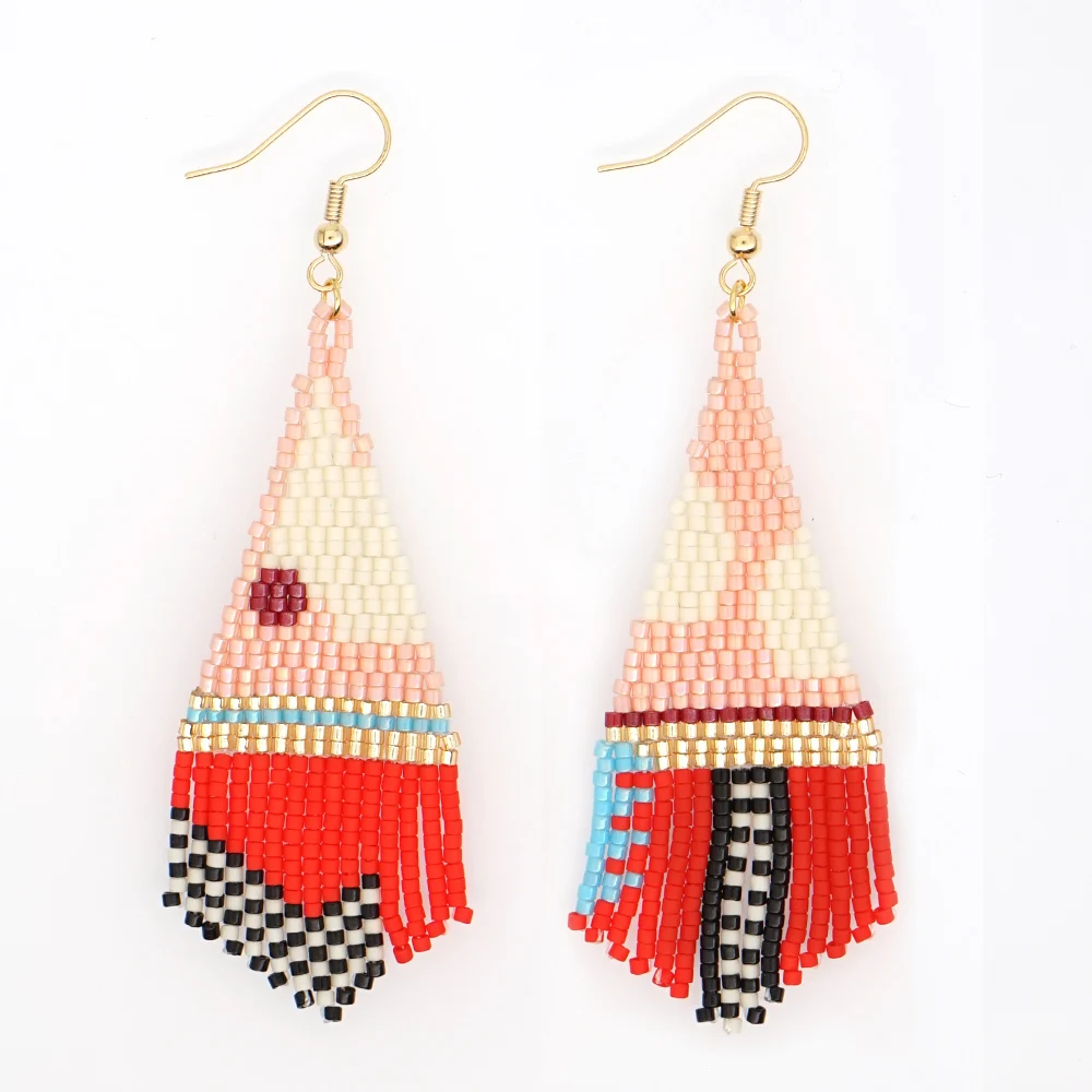 

Go2Boho 2020 New Fashion Boho Earrings For Women Japan Miyuki Glass Beads Handmade Woven Earring Drop Pendientes Mujer Gift