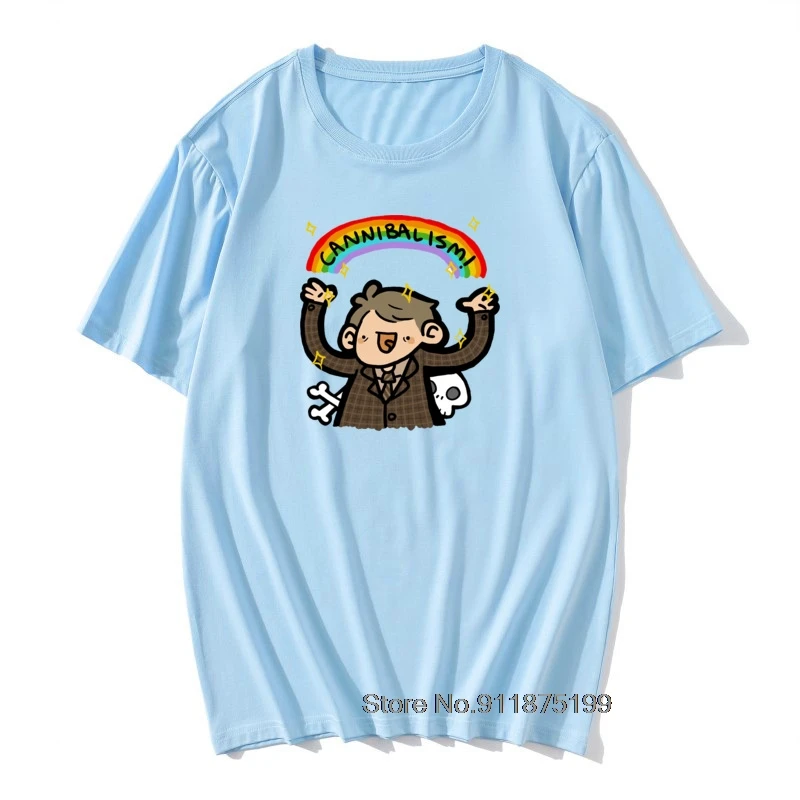 Mens Hannibal T Shirts CANNIBALISM T-Shirt Print Tee Shirt Basic Men 100% Cotton Funny Oversized Tshirt | Мужская одежда