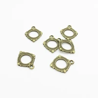 30pcslot charms 1518mm vintage bronze tone round shape charm pendants for bracelet necklace making