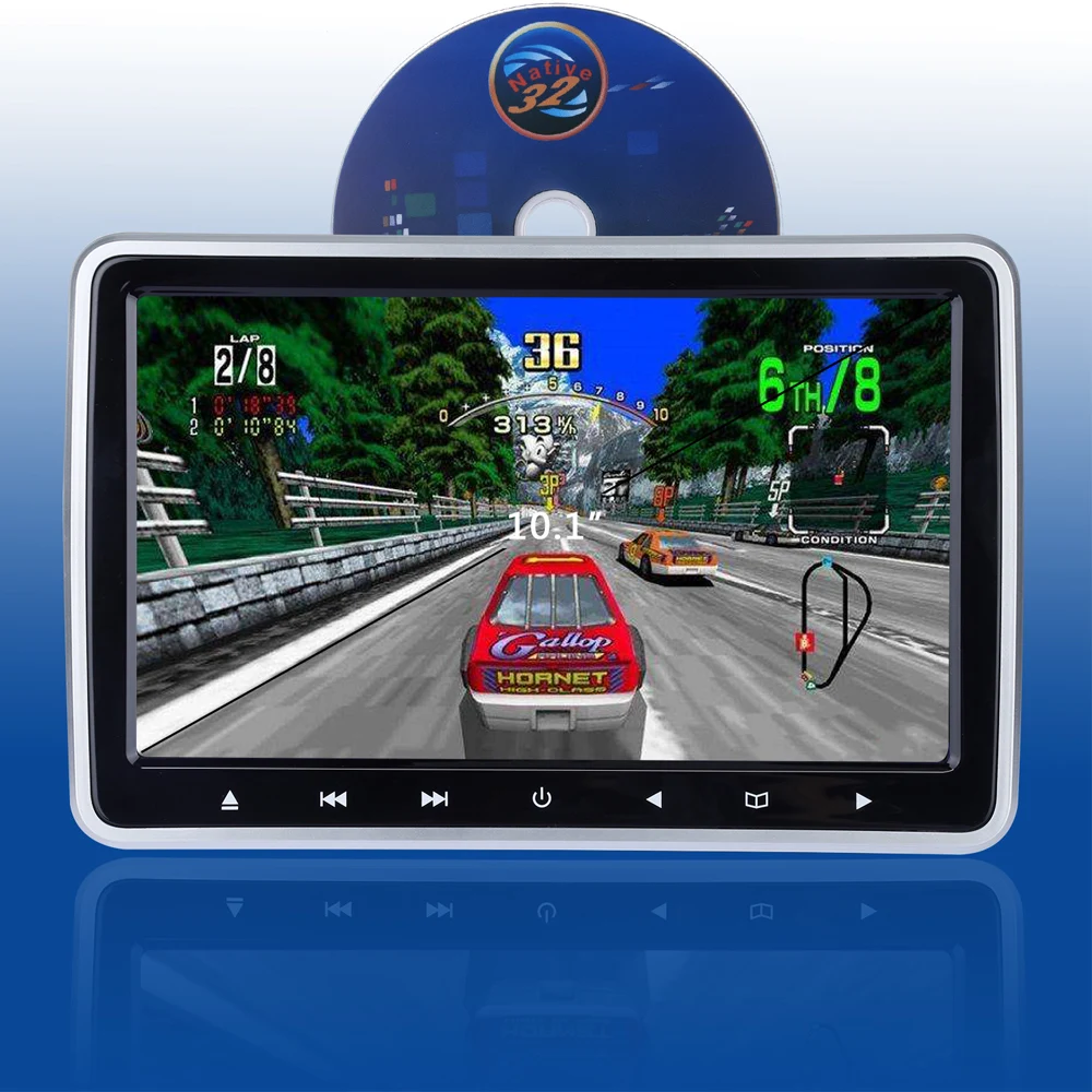 10 1 дюймов подголовник DVD плеер портативный для автомобиля цифровой сенсорный
