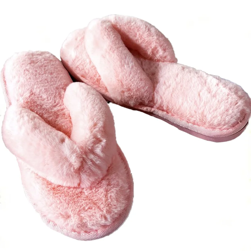

Women Winter Flip Flops Winter Fashion Home Slippers Faux Fur Warm Shoes Woman Indoor Footwear Female Furry Slides Sliders Shoe