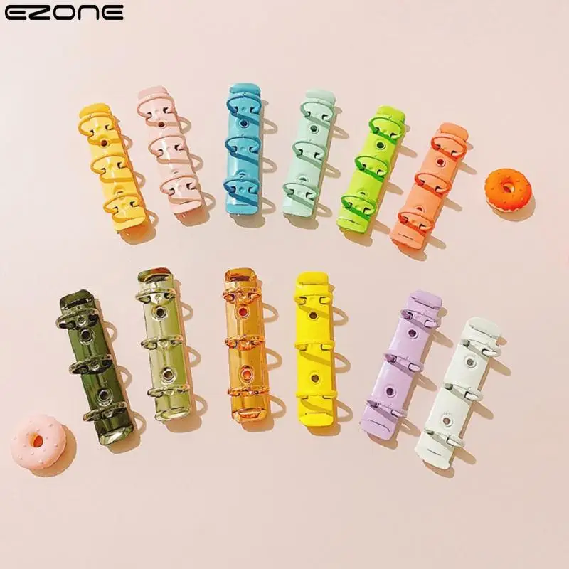 

EZONE 2 шт. A8 металлическая свободная папка для записной книжки с тремя отверстиями