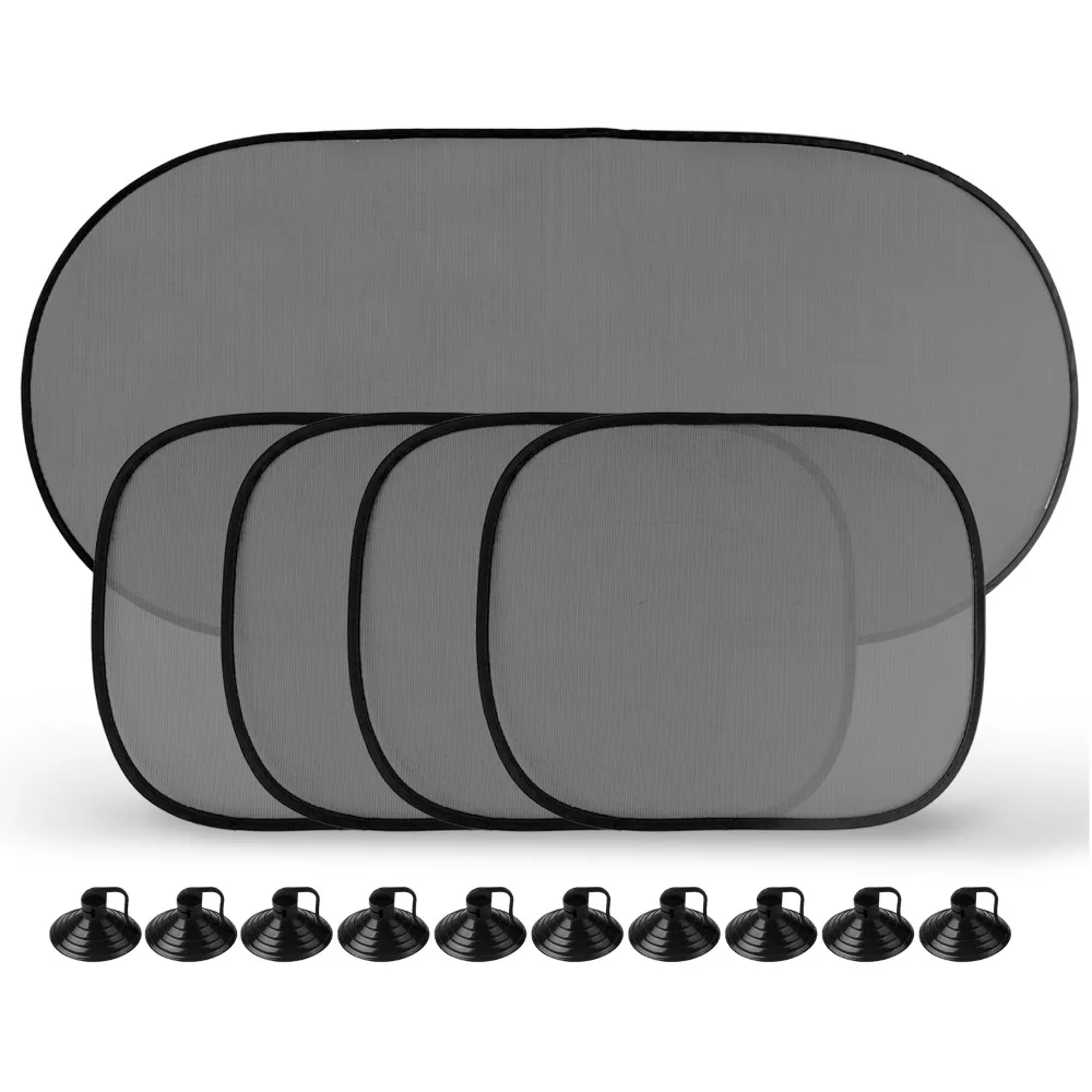 

5pcs Black Auto Sunshade Car Window Suction Cup Car Sun Shade Car Curtain Auto Sun Shade Car Styling Covers Sun Visor