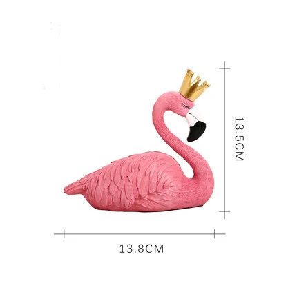 Flamingo Ornaments Home Decorations Resin Crafts Ins Girls Heart Bedroom Nordic Living Room Creative Furnishings Wedding Party | Дом и сад
