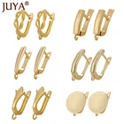 Медные позолоченные крючки для сережек, аксессуары ручной работы, фурнитура для сережек