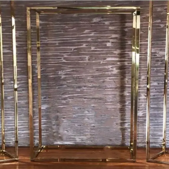 Soporte de arco de Metal para boda, flor rectangular, tel&oacute;n de fondo para decoraci&oacute;n de bodas-0