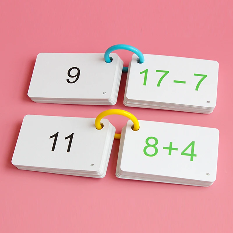 Математическая обучающая карточная игра сложение и вычитание Монтессори