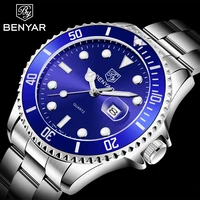 2021 benyar luxury mens watches 30m waterproof date clock male sports watches men quartz casual wrist watch relogio masculino