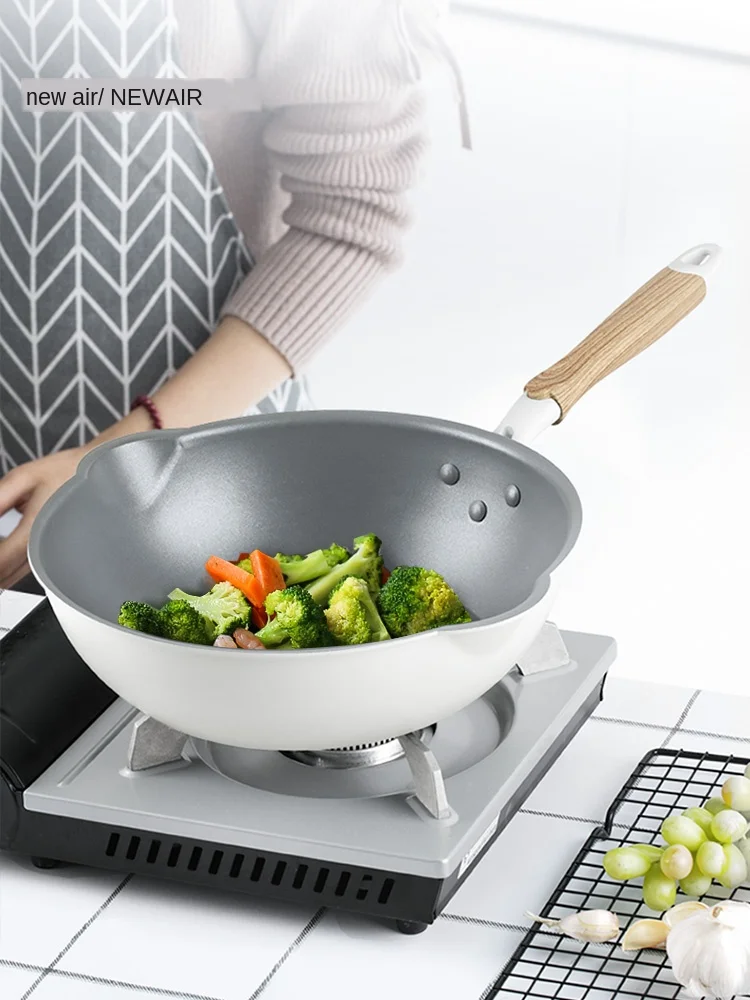 Домашняя каменная антипригарная сковорода Maifan набор для жарки двойного