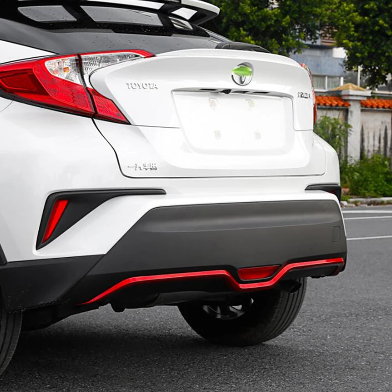 Задняя планка накладка применяется только для Toyota CHR заднего бампера украшения, абс материал яркая полоса C-HR внешняя отделка модификация