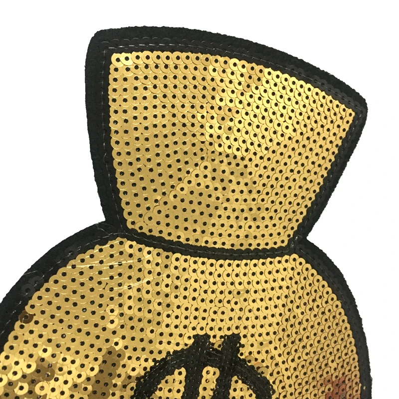 Золотые нашивки DDNew с блестками для денег утюжок на одежде джинсах 10x7 дюймов