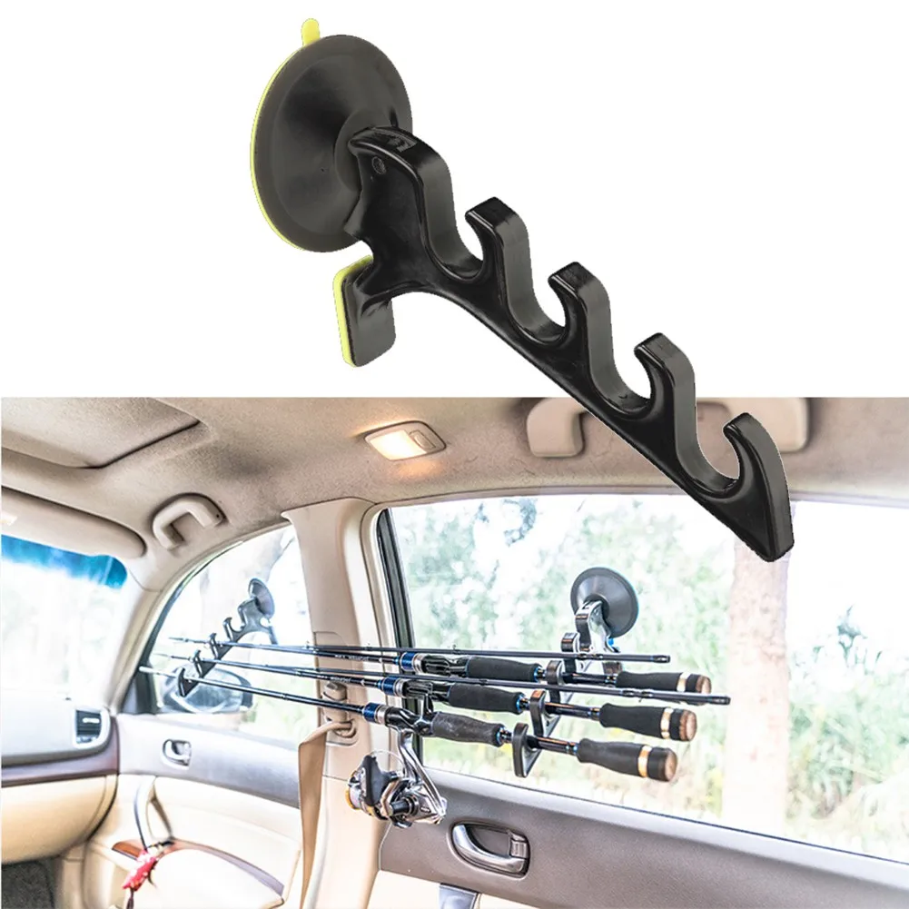 

Fishing Rod Holder With Suction Cup Attach For Car/Truck/SUV/Smooth Glass Fishing Rod Parking Rack No Drilling Hole Accessory