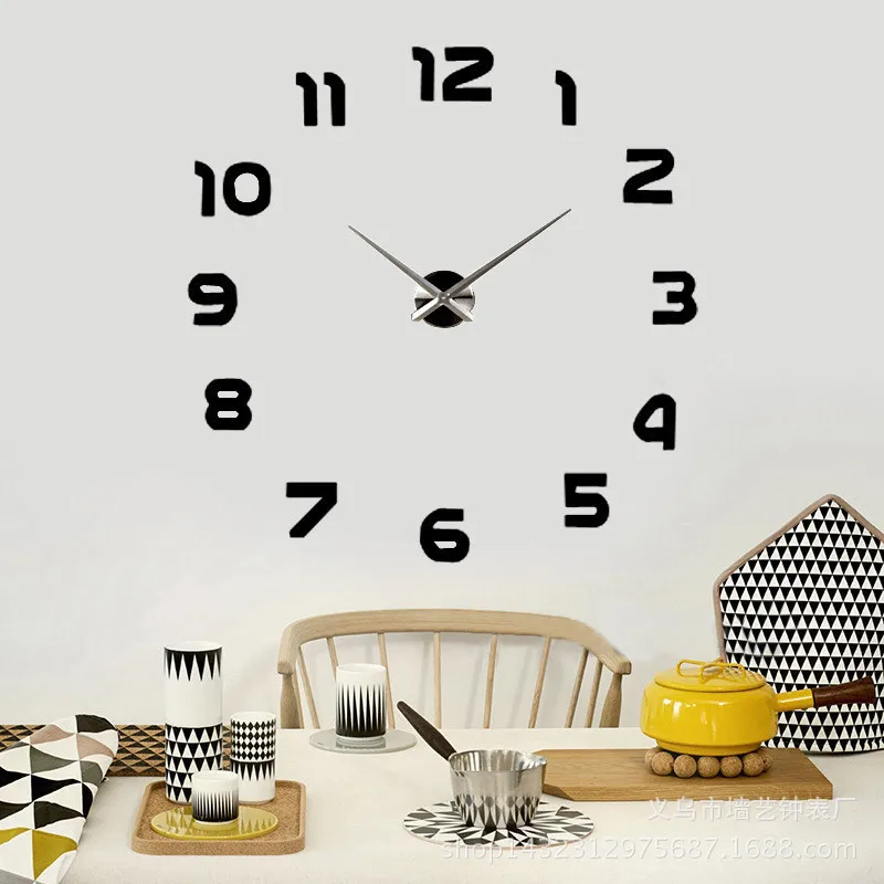 

Часы настенные часы Horloge 3d Diy акриловые зеркальные наклейки украшения дома гостиной кварцевые иглы бесшумные Бесплатная доставка