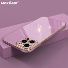 Роскошный мягкий силиконовый чехол с квадратной рамкой для iPhone 12 11 Pro Max Mini iPhone X XS XR SE 2020 7 8 Plus, чехол конфетного цвета
