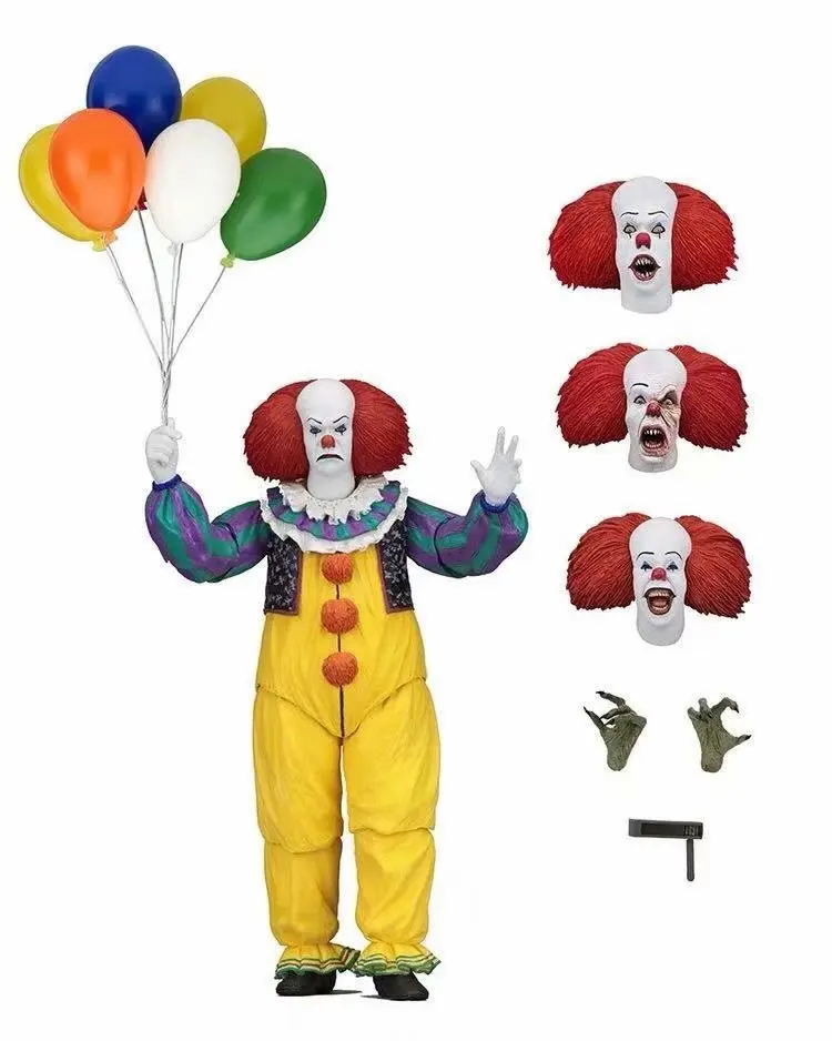 Фигурки героев NECA IT Pennywise 7 дюймов ПВХ игрушки 1990 Ver подвижные для детей подарки на
