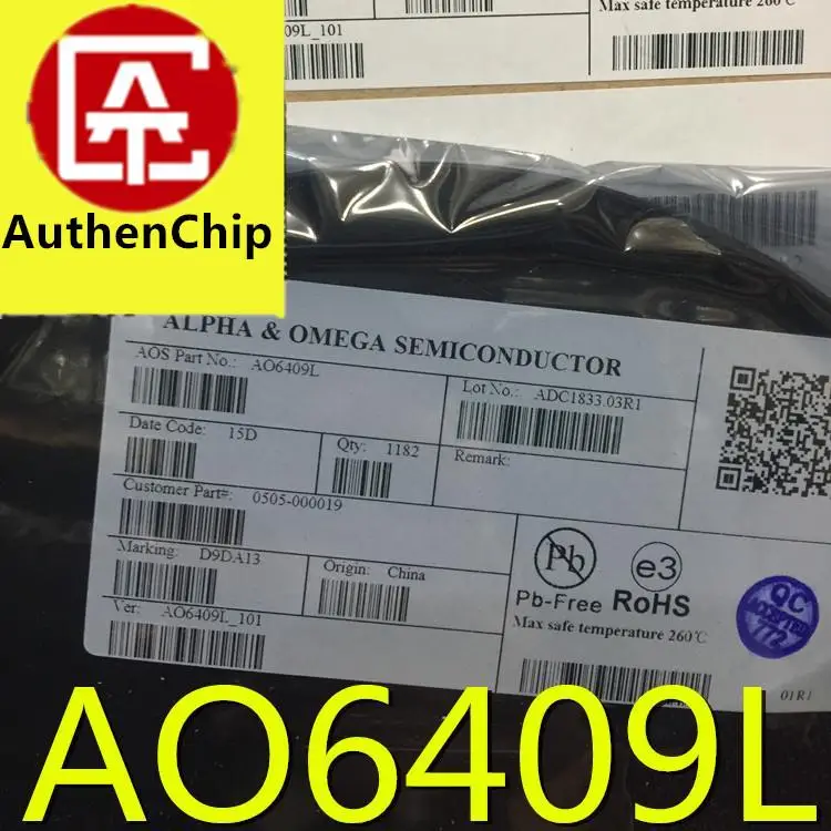 

10pcs 100% orginal new in stock AO6409 AO6409L SMD SOT23-6 P-channel MOS field effect transistor