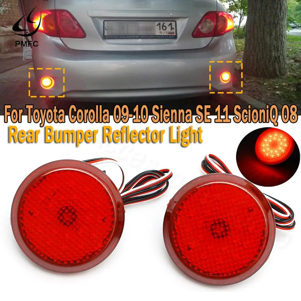 Лампа Стоп светодиодная для Toyota Corolla 2009 2010 Sienna SE 2011 ScioniQ 2008 1 пара|Фара авто в сборе|