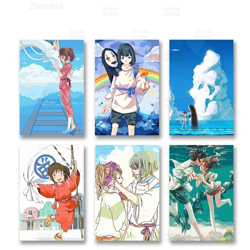 

5D Diamond Painting Spirited Away Hayao Miyazaki Anime Picture Full Diamond Cross Stitch Embroidery Home Decoration Indoor Gift