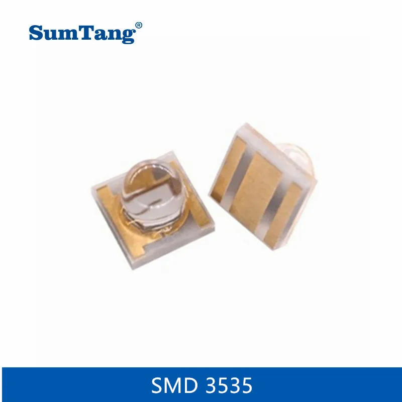50 шт./лот высокое качество SumTang 3535 3 Вт 395 405NM UVA SMD LED чип силиконовые
