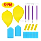 Инструмент для алмазной живописи 5D 2 в 1 поднос в виде листа с точечным сверлом и глиняным воском, алмазная вышивка, большой емкости, пластиковый лоток