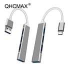 USB-концентратор QHCMAX, 4 порта USB Type-C 3,0, 3,1, OTG, для Lenovo, Xiaomi, Macbook Pro, Air Pro, аксессуары для компьютеров