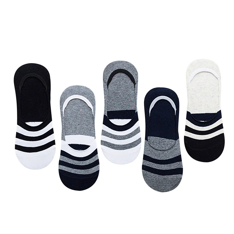 

New Summer Men's Boat Socks Stripe Cotton Breathable Sports Men Socks Thin Section invisible Socks Shallow Mouth Men's Socks