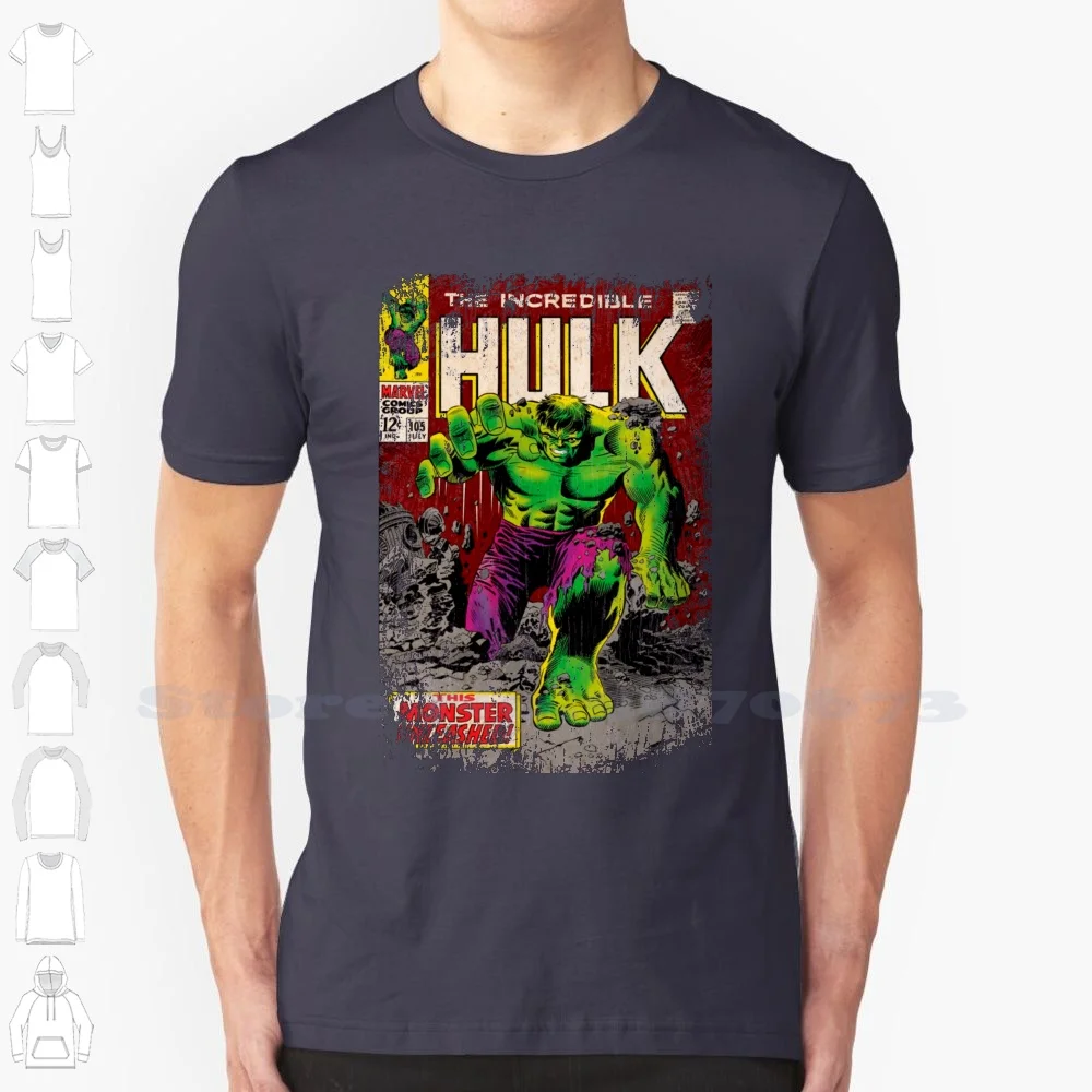 

Retro Comic Cover Summer Funny T Shirt For Men Women Green Hero Superhero Green The Incredible Comics Vintage Comic Geek Nerd